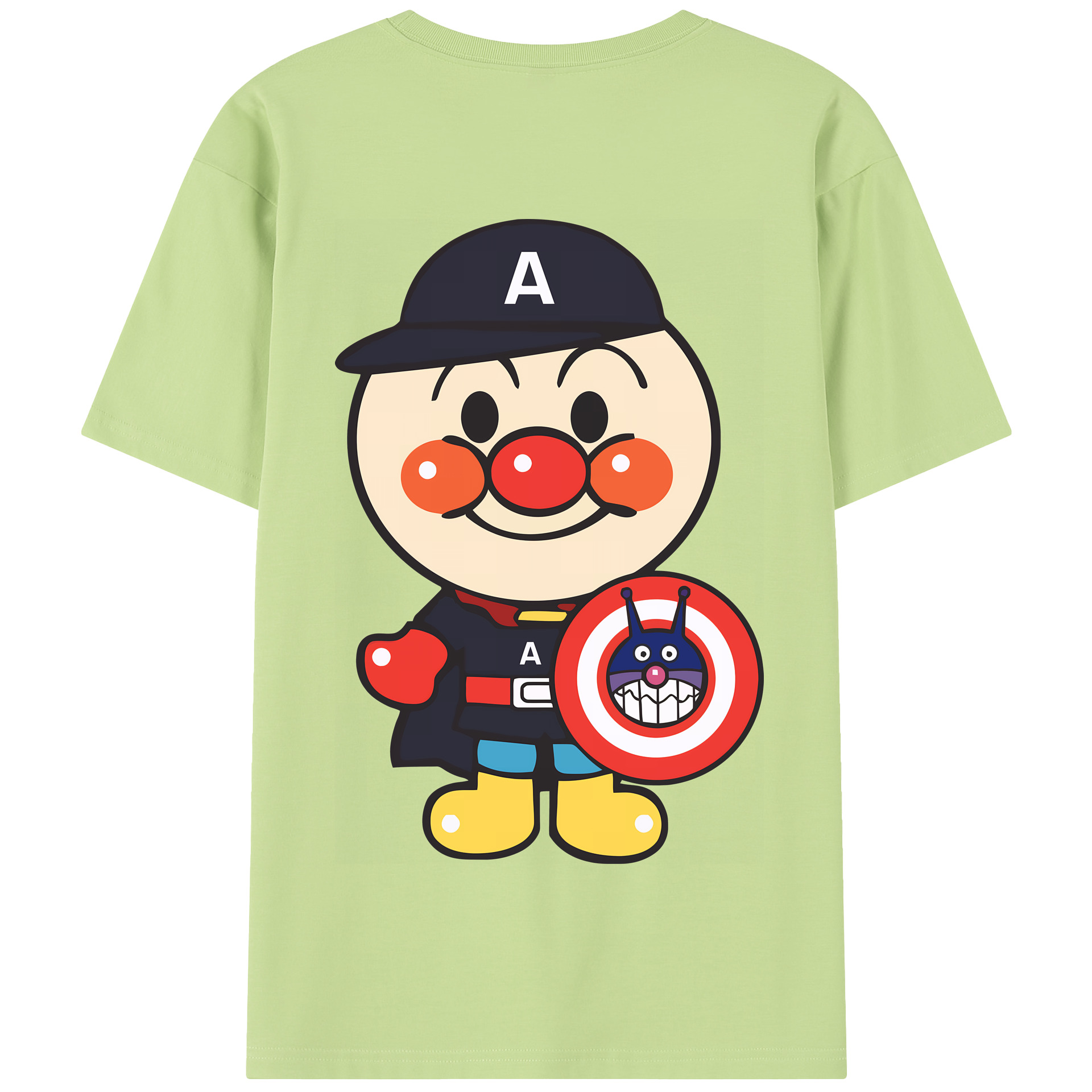 （画像用） アンパンマン Anpanman 綿100％半袖Tシャツ（背面プリント）